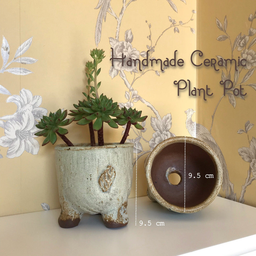 Small Handmade Succulent/Cacti Plant Pot | Korean Handmade Ceramic Indoor/Outdoor Plant Pot