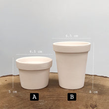 Load image into Gallery viewer, White Terracotta Clay Unglazed Pots | Desk Indoor Plant Mini Pot | Natural Minimalist
