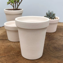 Load image into Gallery viewer, White Terracotta Clay Unglazed Pots | Desk Indoor Plant Mini Pot | Natural Minimalist

